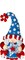 Bucilla Felt Ornaments Applique Kit Set Of 4-Red, White & Blue Gnomes
